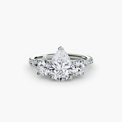 Three-Stone with Pavé Band 3 AG & CO Jewellery