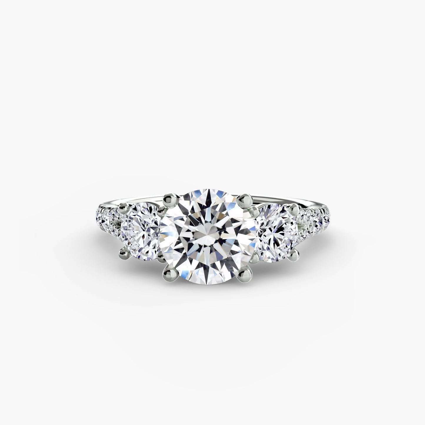 three-stone with pavé band 3 ag & co jewellery