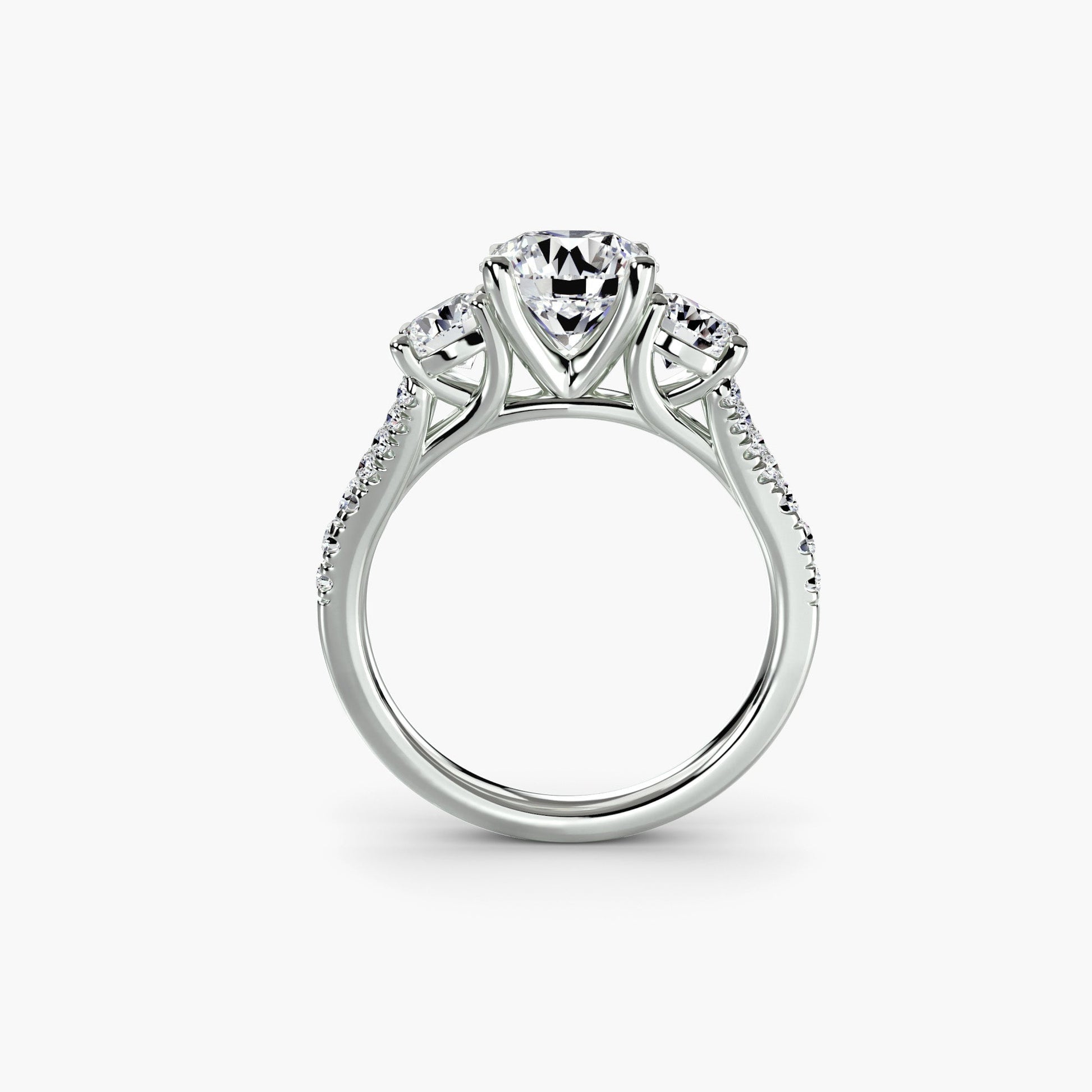 Three-Stone with Pavé Band 3 AG & CO Jewellery