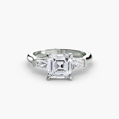 Three-Stone Ring (Baguette Side Stones) AG & CO Jewellery