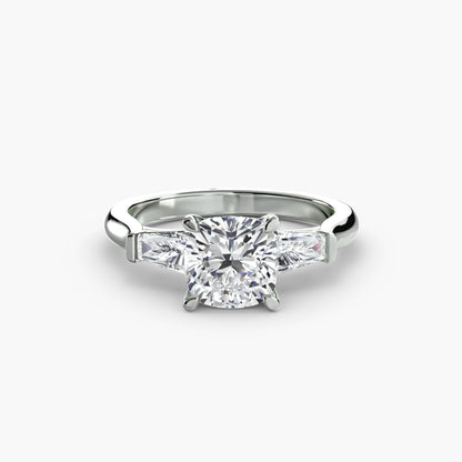 Three-Stone Ring (Baguette Side Stones) AG & CO Jewellery