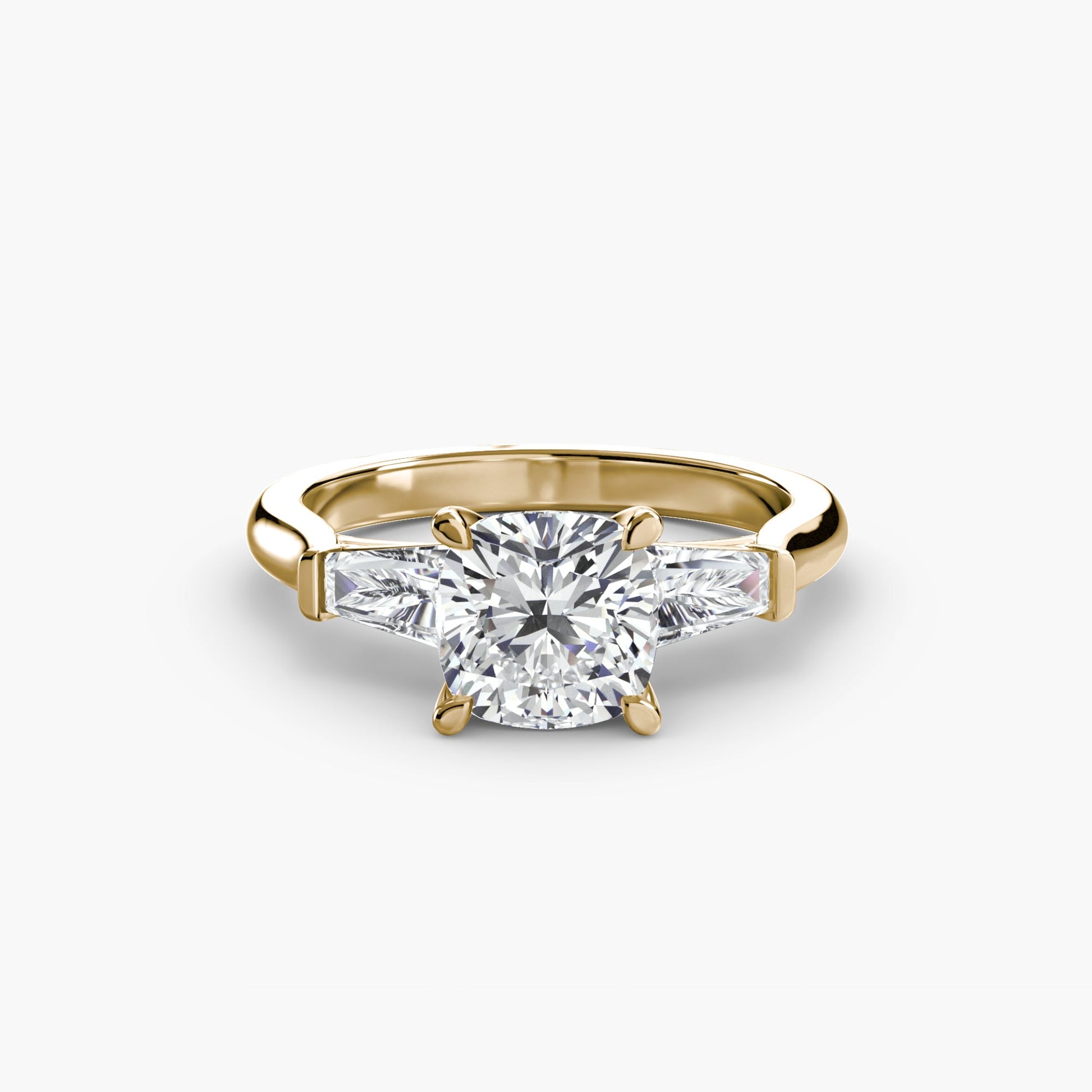 Three-Stone Ring (Baguette Side Stones) AG & CO Jewellery