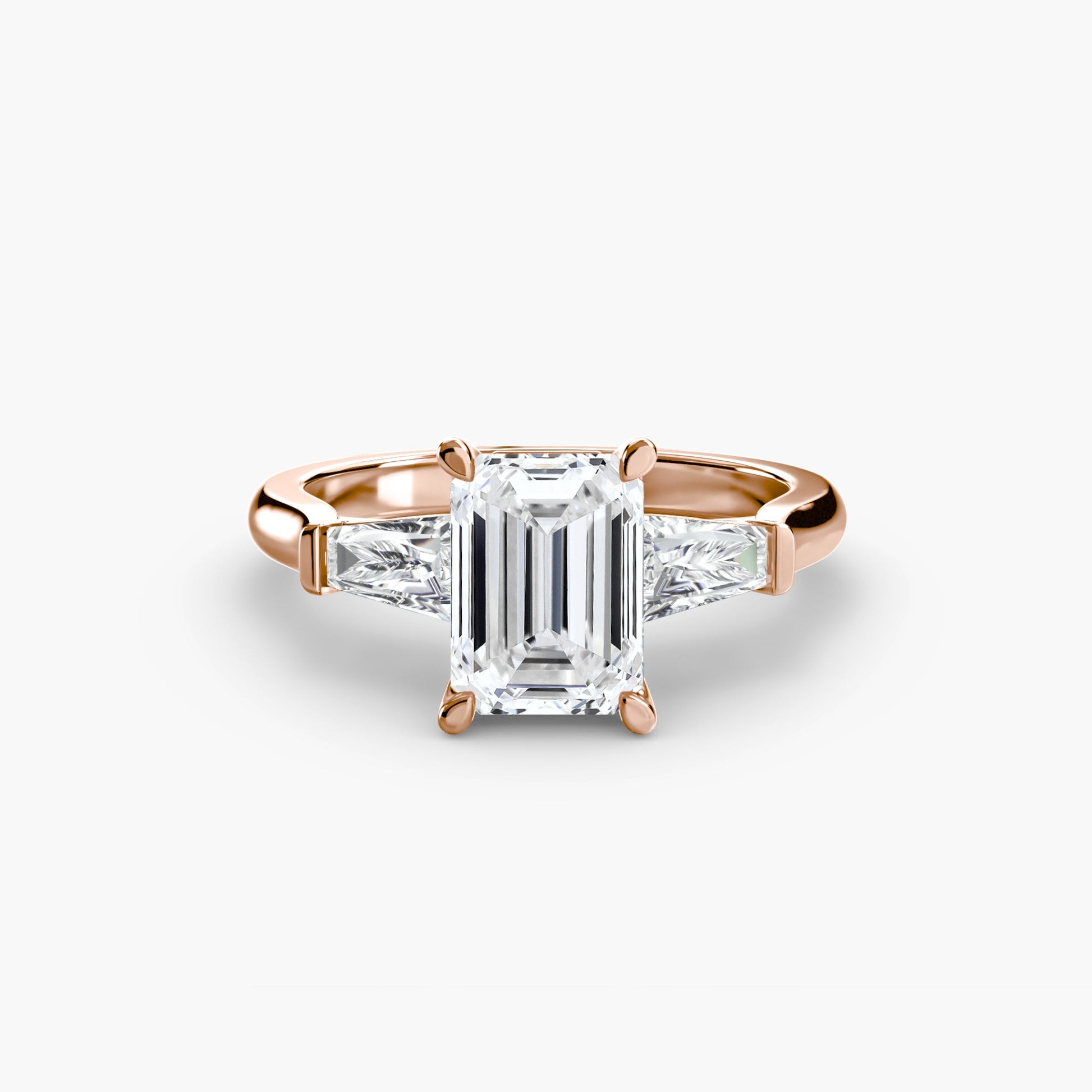 Three-Stone Ring (Baguette Side Stones) AG & CO Jewellery