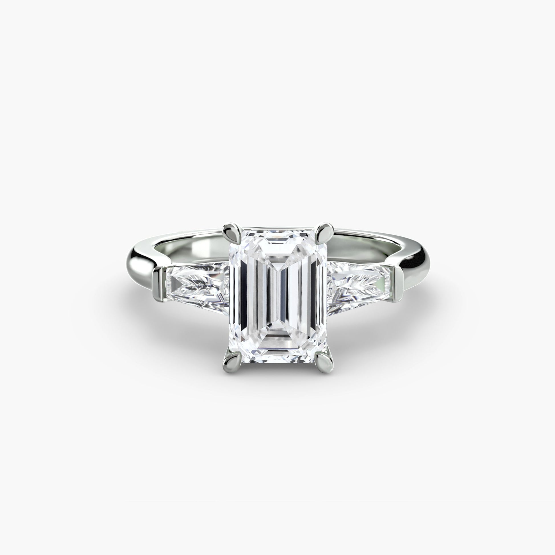 Three-Stone Ring (Baguette Side Stones) AG & CO Jewellery