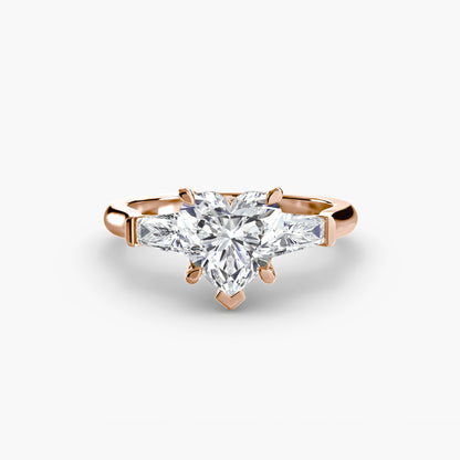 Three-Stone Ring (Baguette Side Stones) AG & CO Jewellery