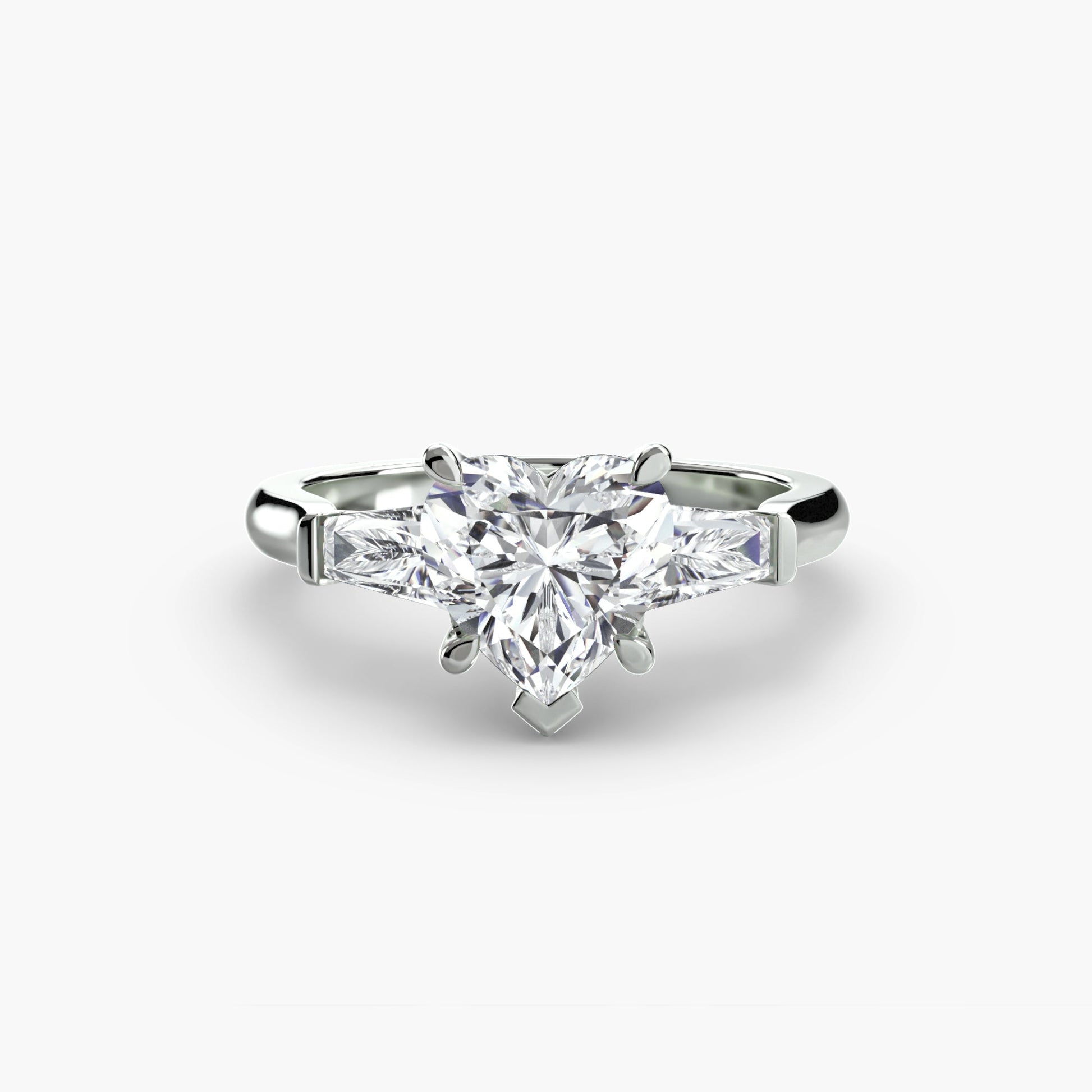 Three-Stone Ring (Baguette Side Stones) AG & CO Jewellery