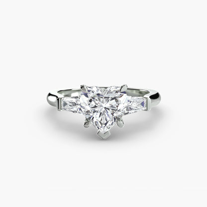 Three-Stone Ring (Baguette Side Stones) AG & CO Jewellery