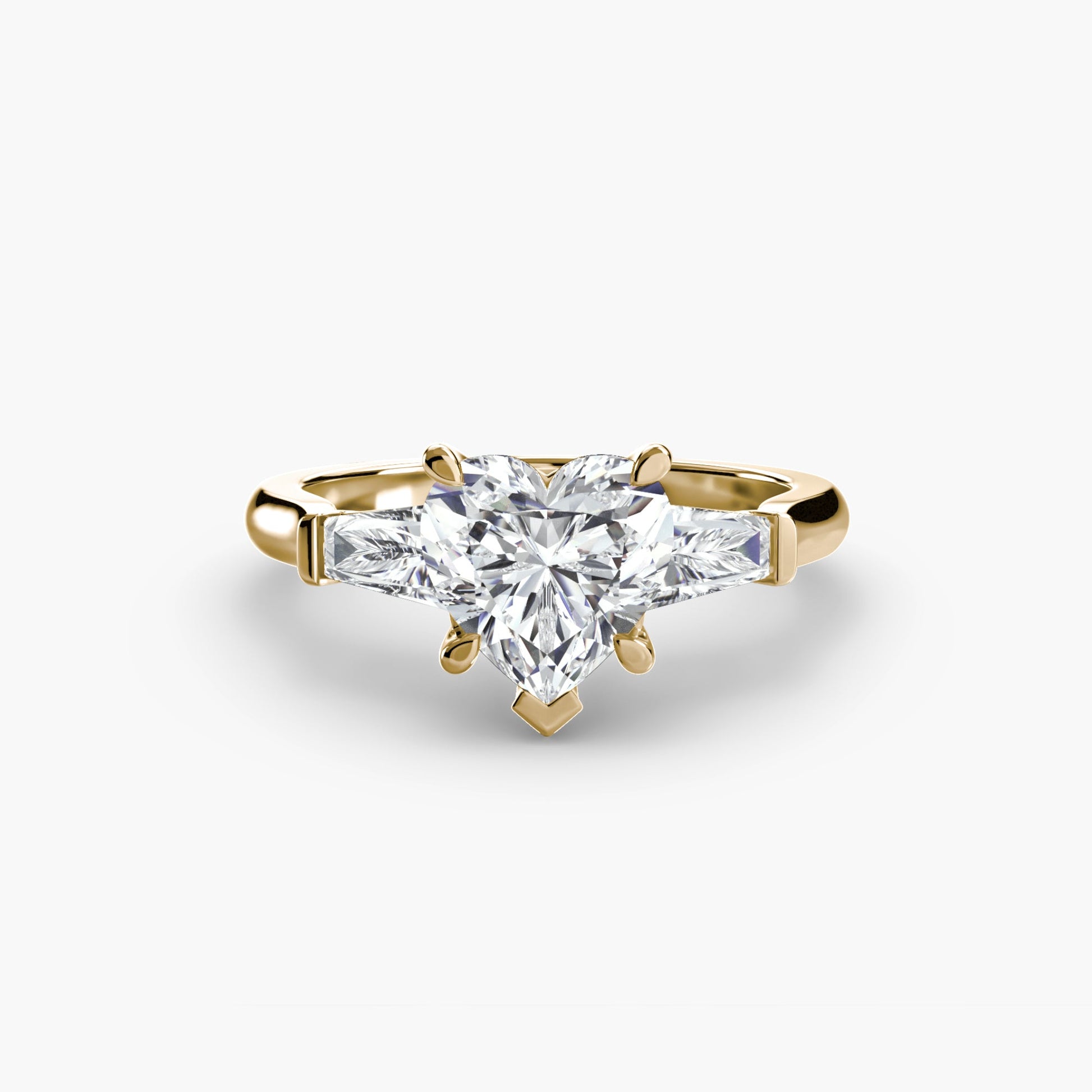 Three-Stone Ring (Baguette Side Stones) AG & CO Jewellery