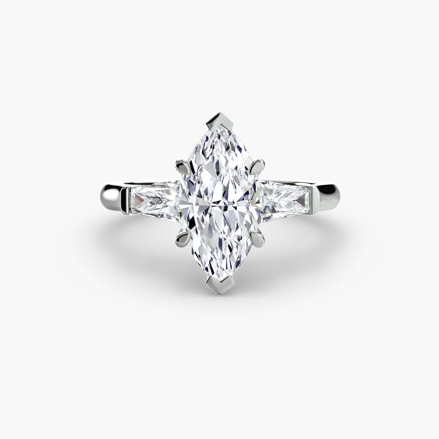 three-stone ring (baguette side stones) ag & co jewellery