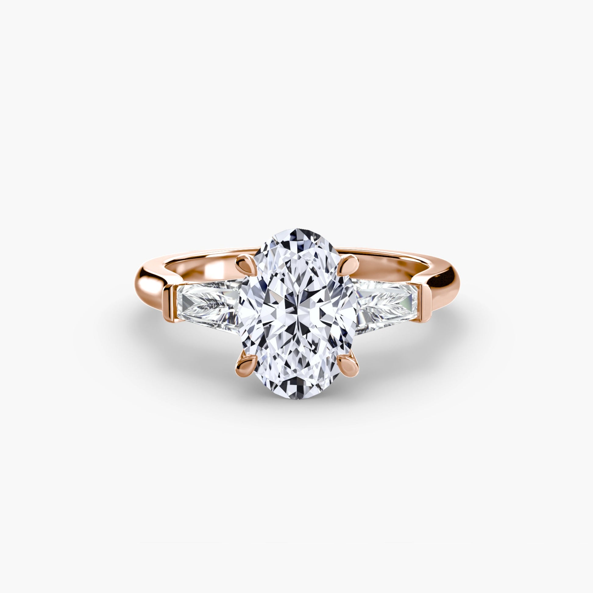 Three-Stone Ring (Baguette Side Stones) AG & CO Jewellery