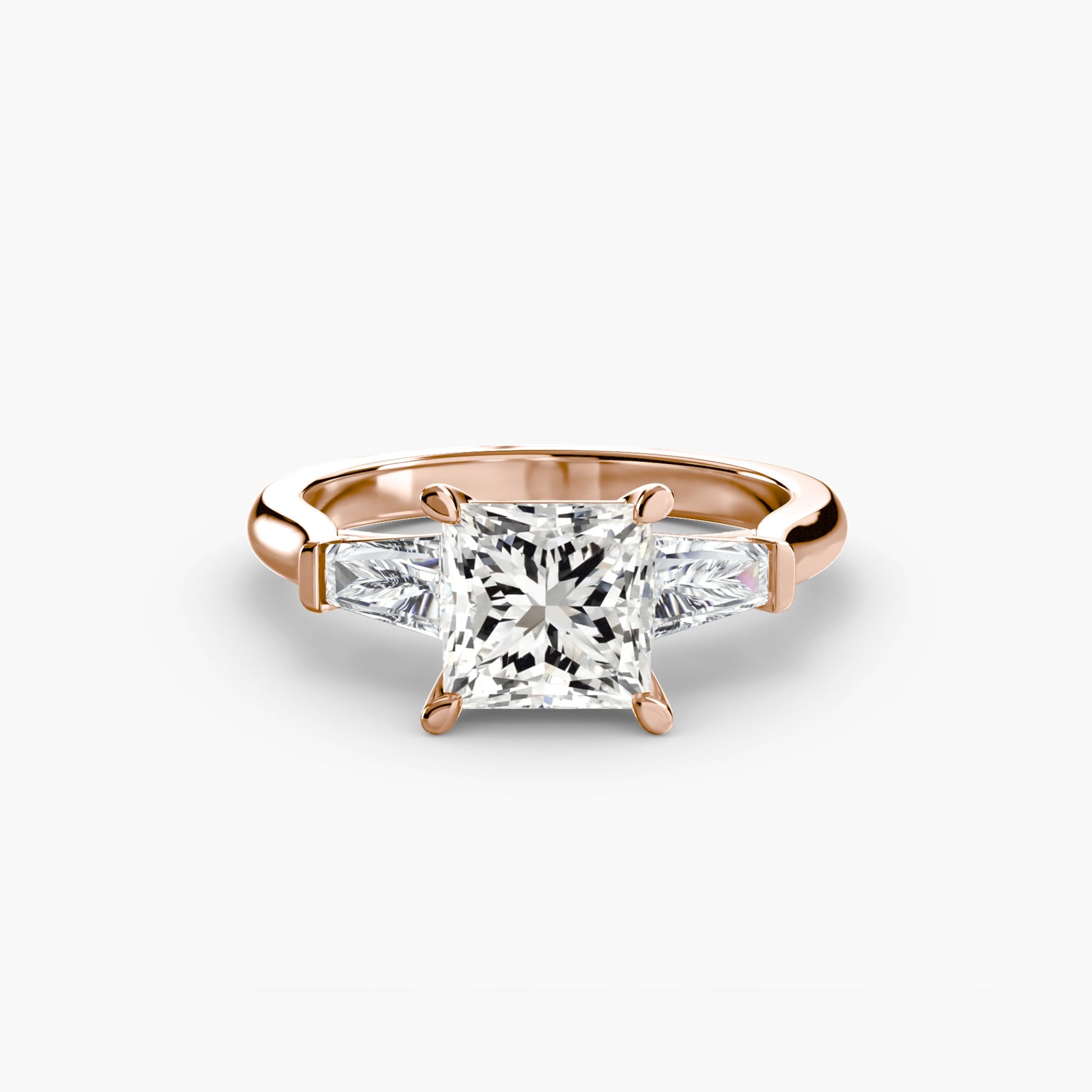 Three-Stone Ring (Baguette Side Stones) AG & CO Jewellery