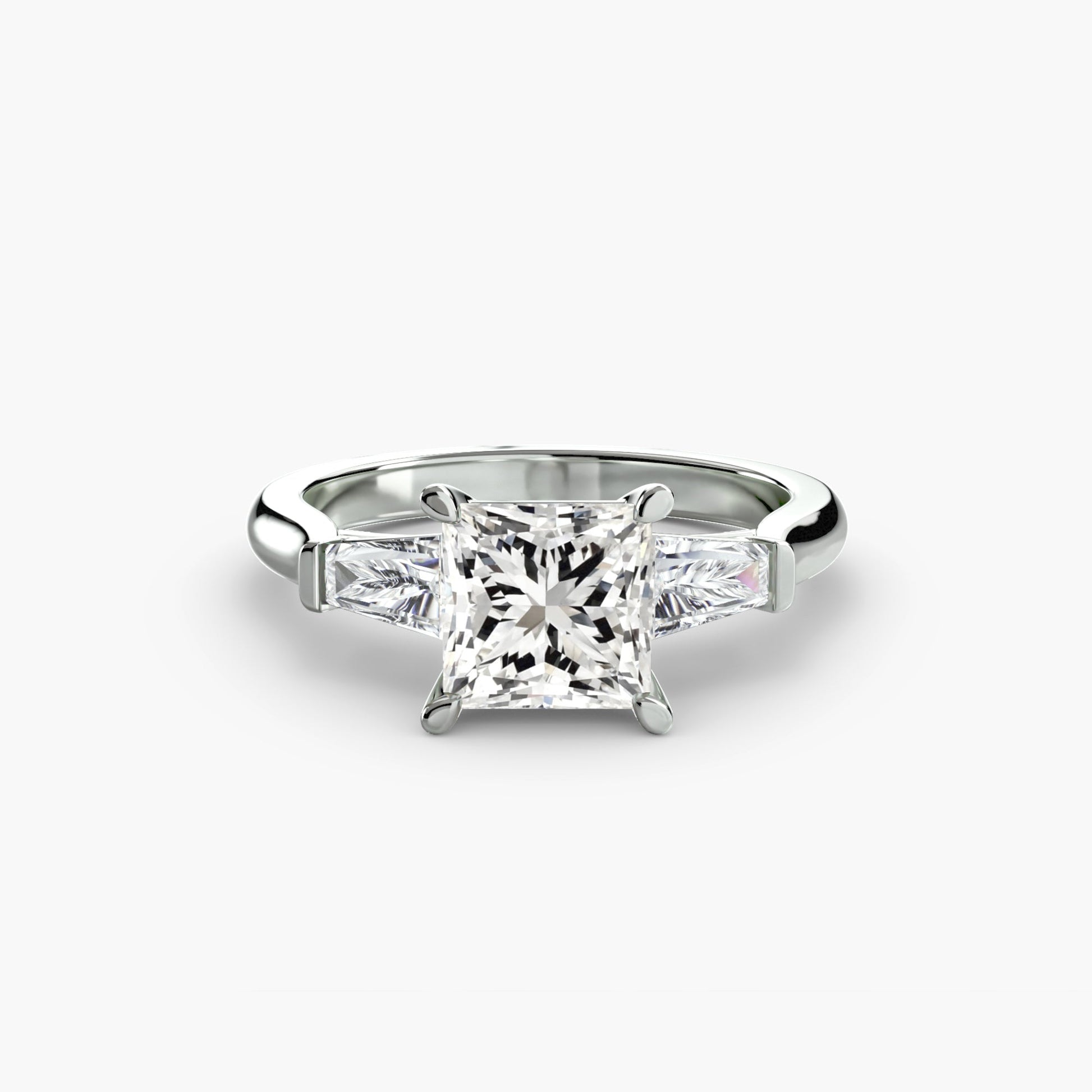 Three-Stone Ring (Baguette Side Stones) AG & CO Jewellery