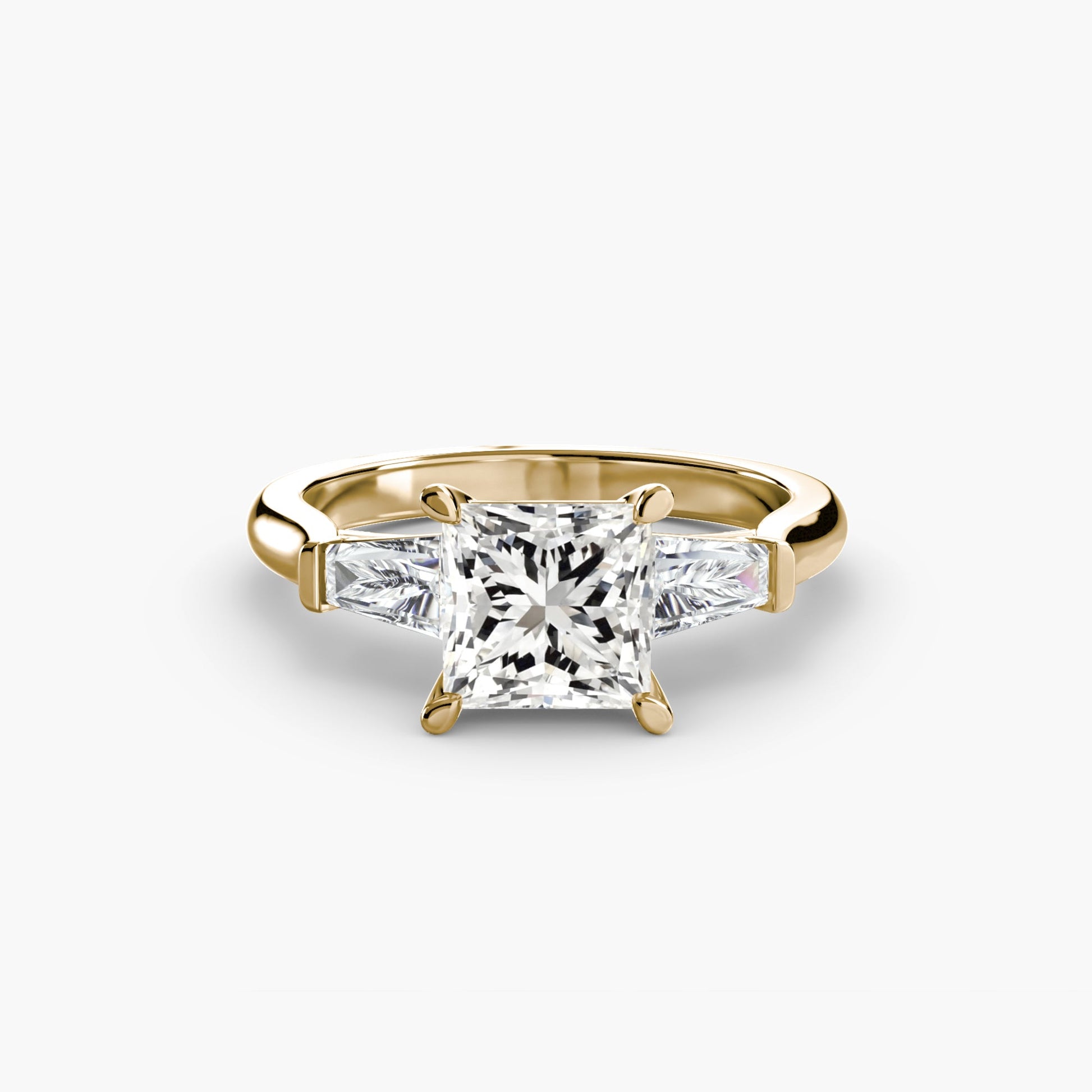 Three-Stone Ring (Baguette Side Stones) AG & CO Jewellery
