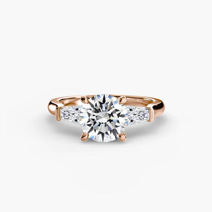Three-Stone Ring (Baguette Side Stones) AG & CO Jewellery