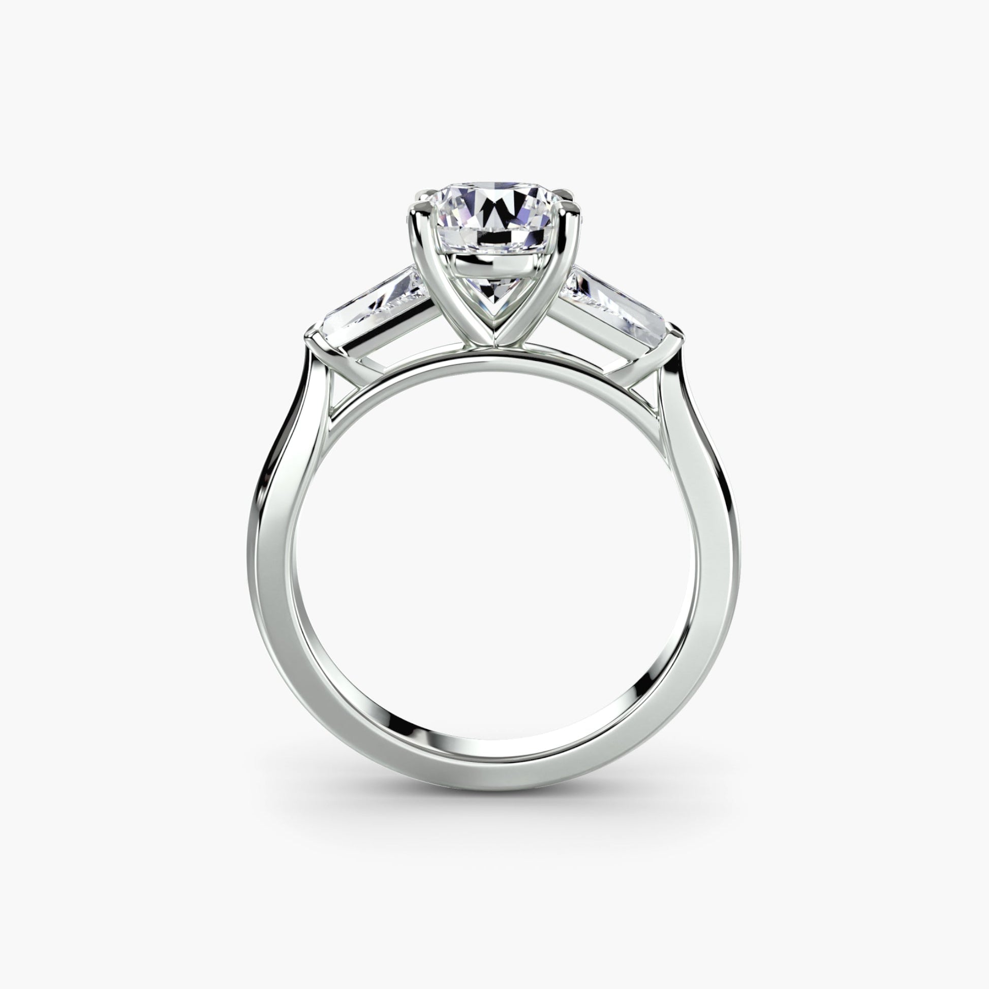 Three-Stone Ring (Baguette Side Stones) AG & CO Jewellery