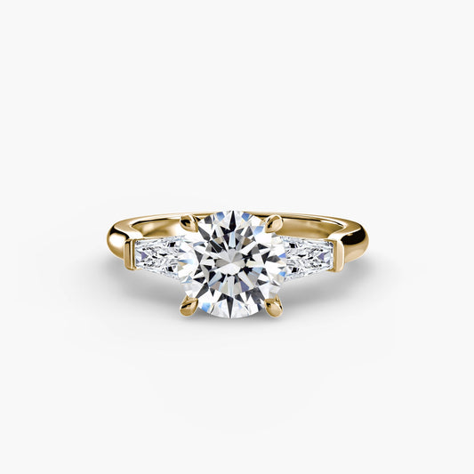 Three-Stone Ring (Baguette Side Stones) AG & CO Jewellery