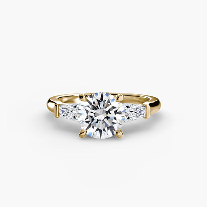 Three-Stone Ring (Baguette Side Stones) AG & CO Jewellery
