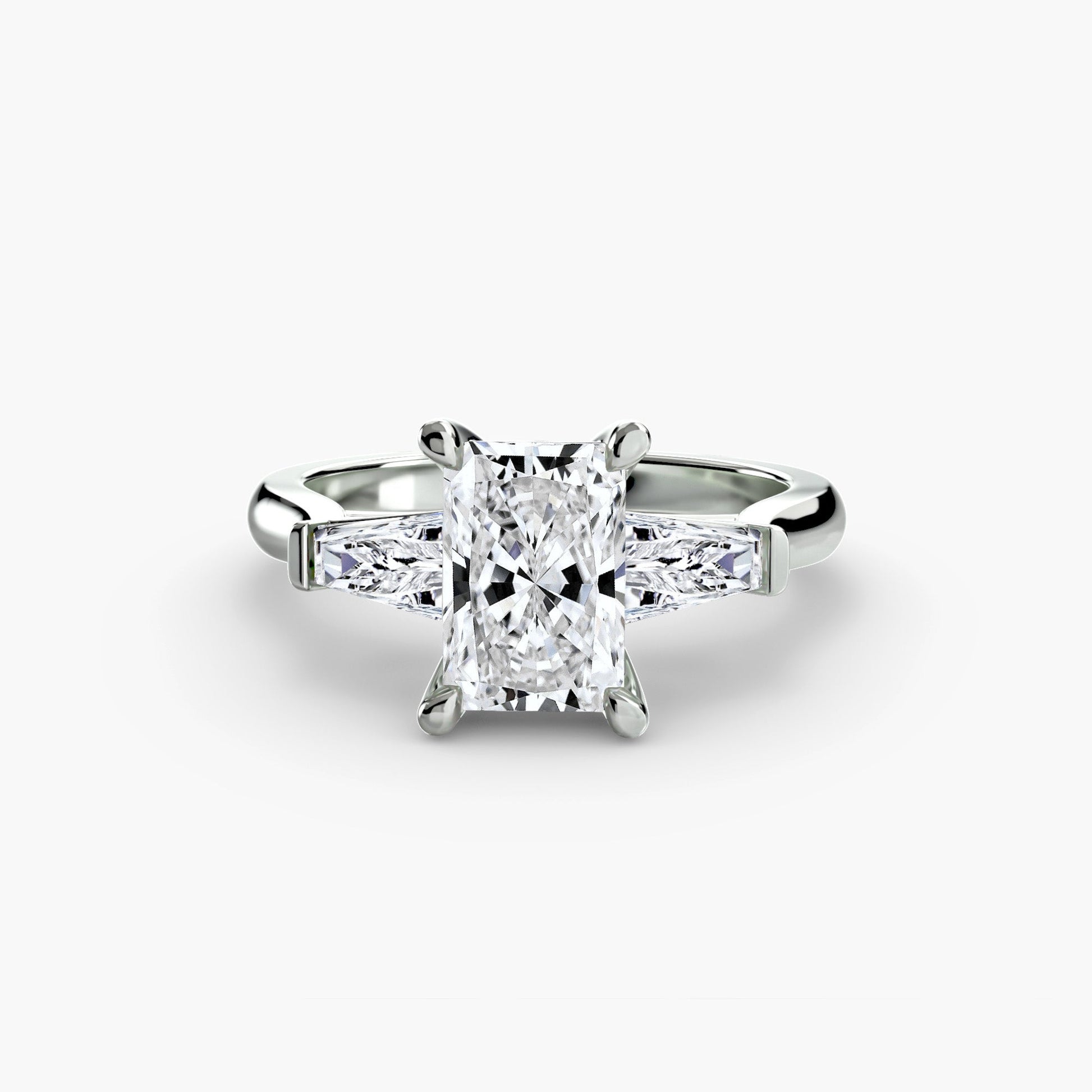 Three-Stone Ring (Baguette Side Stones) 2 AG & CO Jewellery