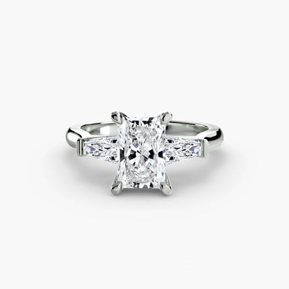 Three-Stone Ring (Baguette Side Stones) 2 AG & CO Jewellery