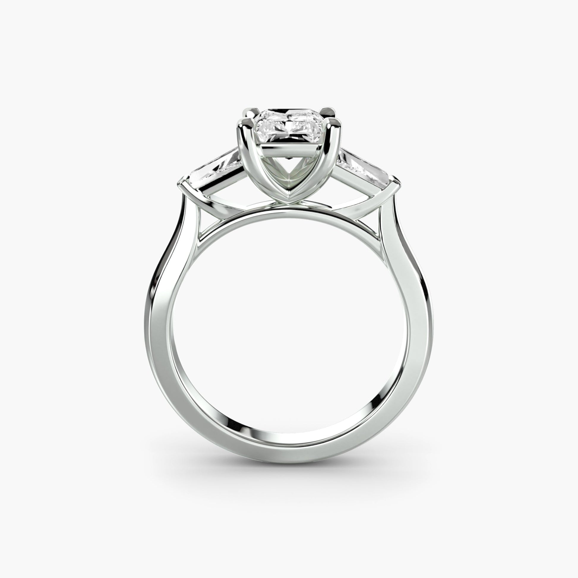 Three-Stone Ring (Baguette Side Stones) 2 AG & CO Jewellery