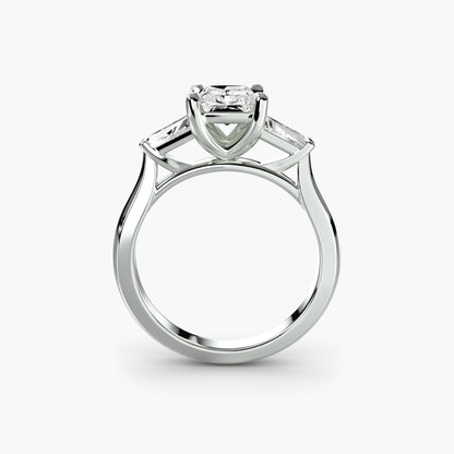 Three-Stone Ring (Baguette Side Stones) 2 AG & CO Jewellery