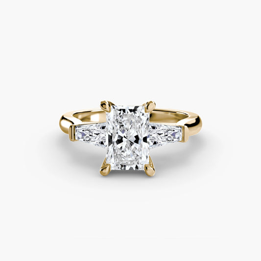 Three-Stone Ring (Baguette Side Stones) 2 AG & CO Jewellery