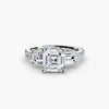 9K White Gold / Asscher