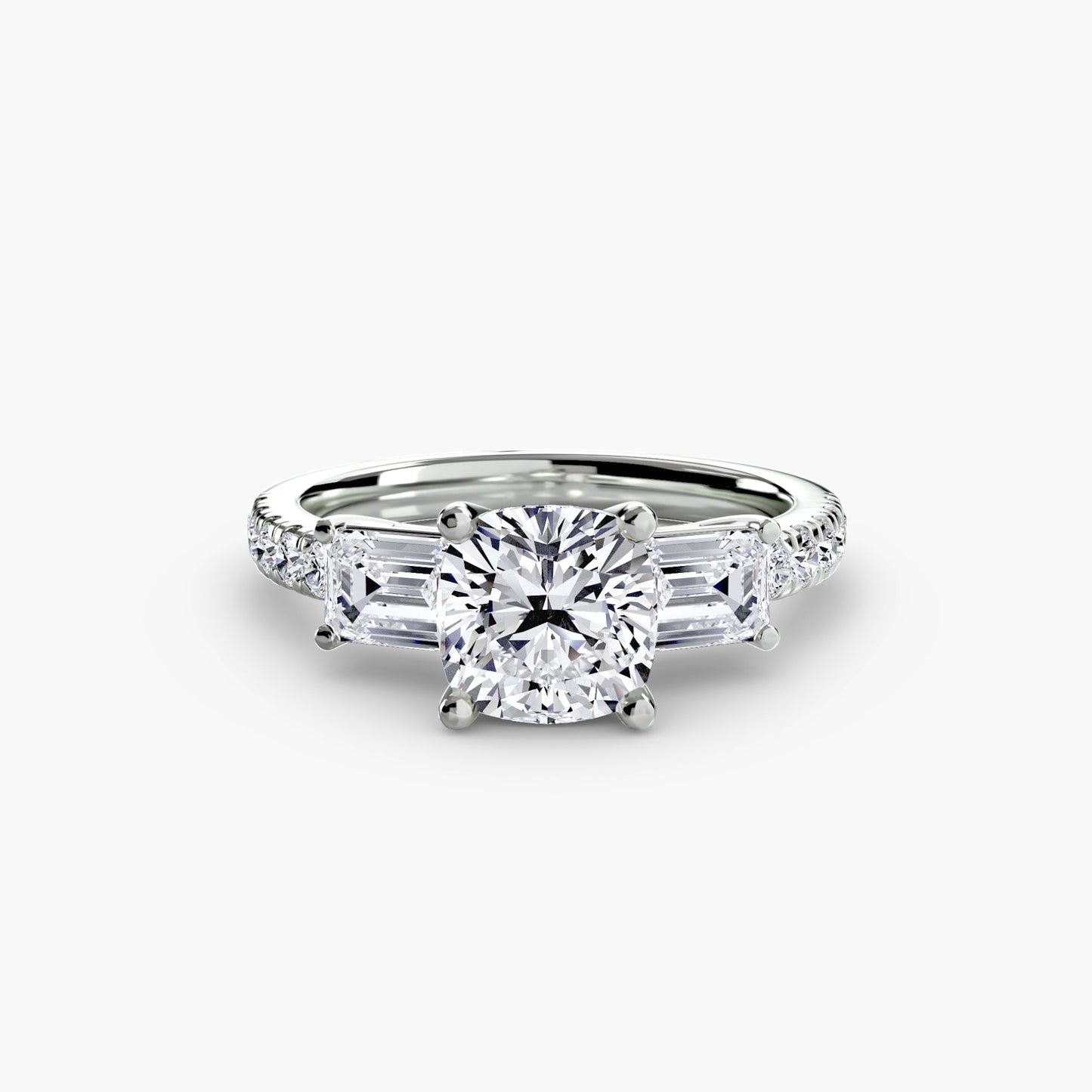 three-stone ring with pavé band 4 ag & co jewellery