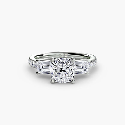 Three-Stone Ring with Pavé Band 4 AG & CO Jewellery
