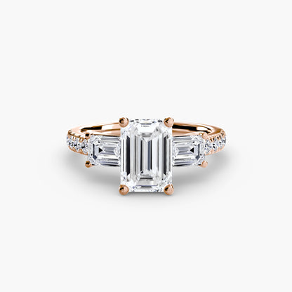Three-Stone Ring with Pavé Band 4 AG & CO Jewellery