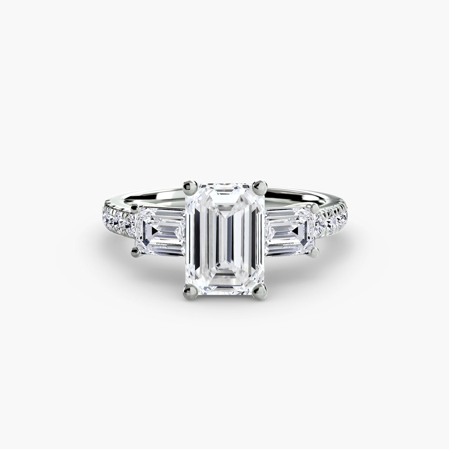 three-stone ring with pavé band 4 ag & co jewellery