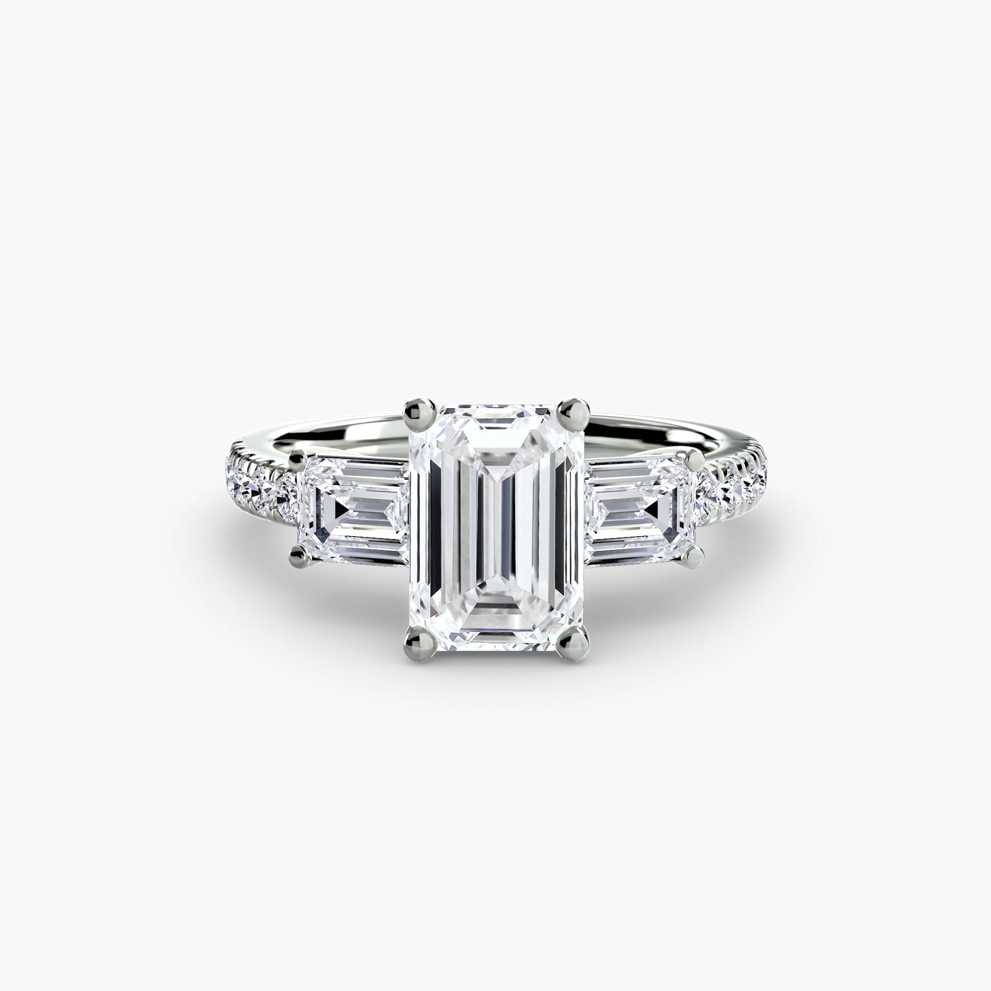 Three-Stone Ring with Pavé Band 4 AG & CO Jewellery