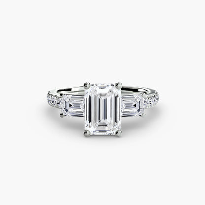 Three-Stone Ring with Pavé Band 4 AG & CO Jewellery