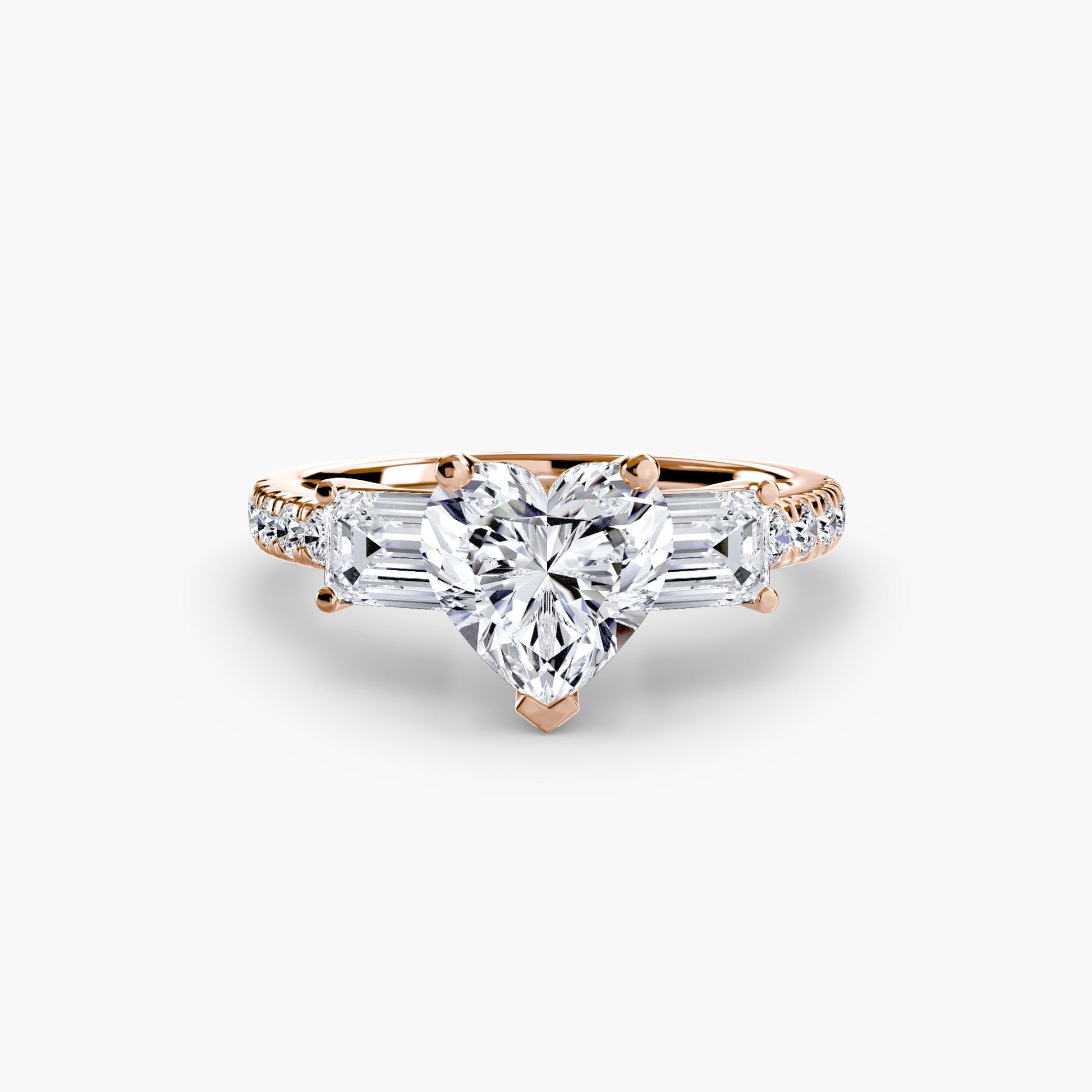 Three-Stone Ring with Pavé Band 4 AG & CO Jewellery