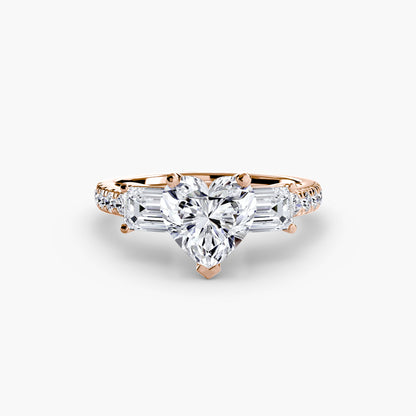 Three-Stone Ring with Pavé Band 4 AG & CO Jewellery