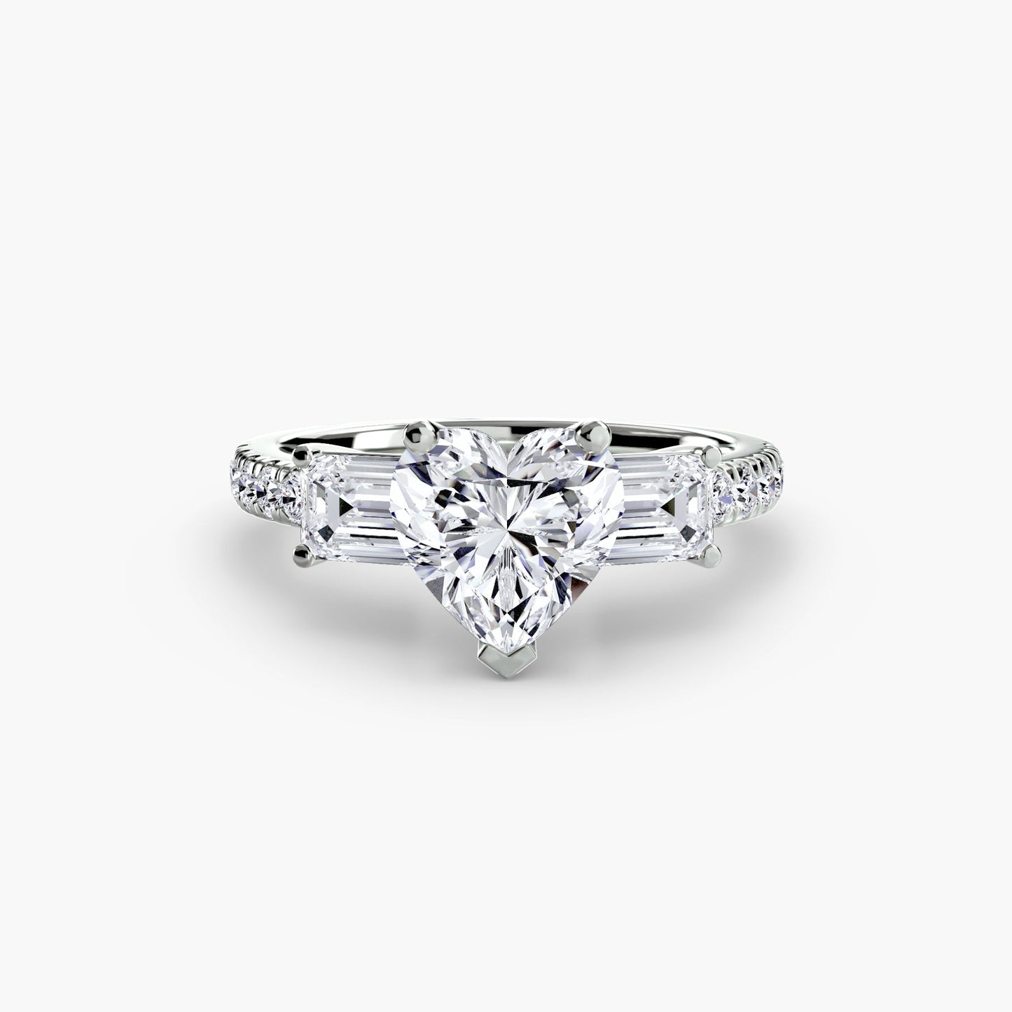 three-stone ring with pavé band 4 ag & co jewellery