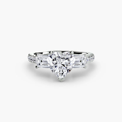 Three-Stone Ring with Pavé Band 4 AG & CO Jewellery