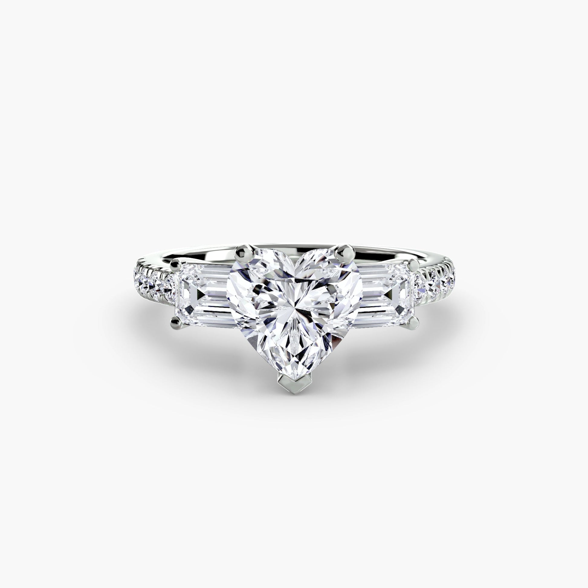 Three-Stone Ring with Pavé Band 4 AG & CO Jewellery