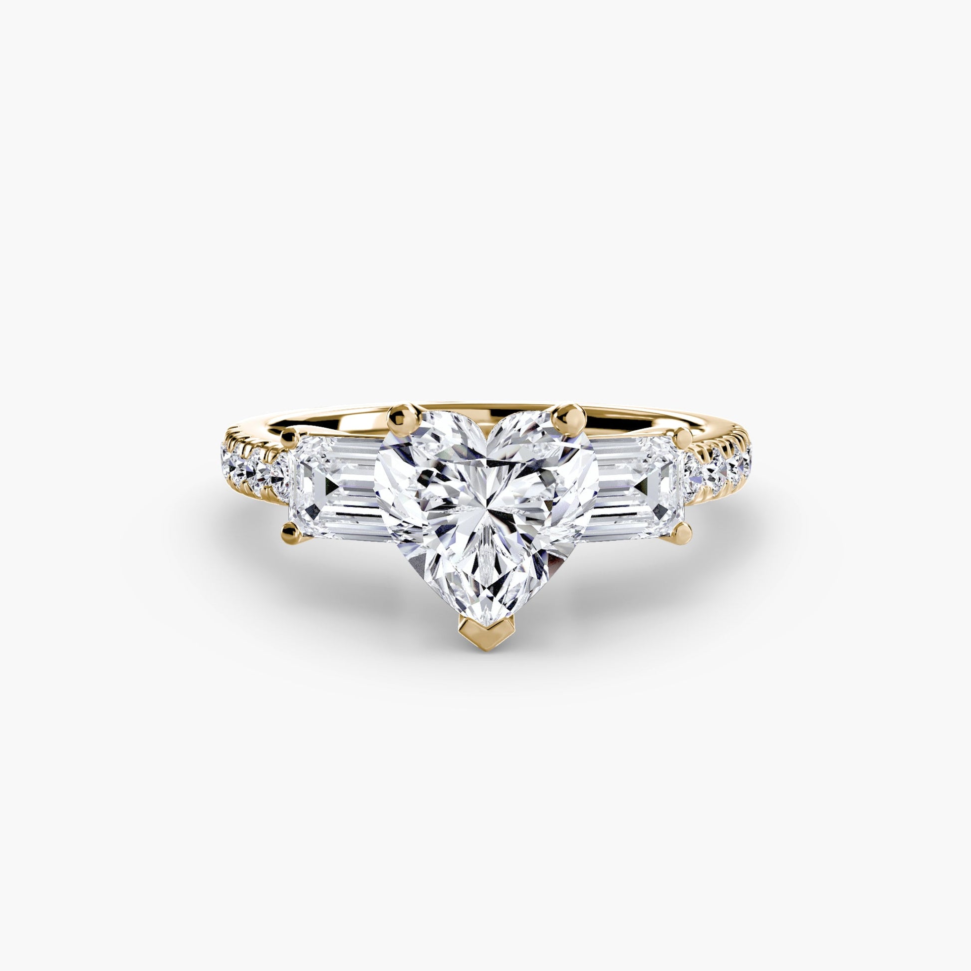 Three-Stone Ring with Pavé Band 4 AG & CO Jewellery