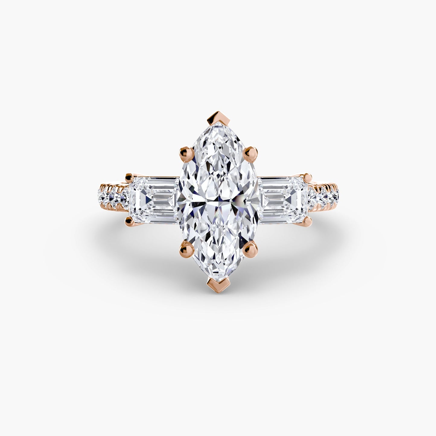 three-stone ring with pavé band 4 ag & co jewellery