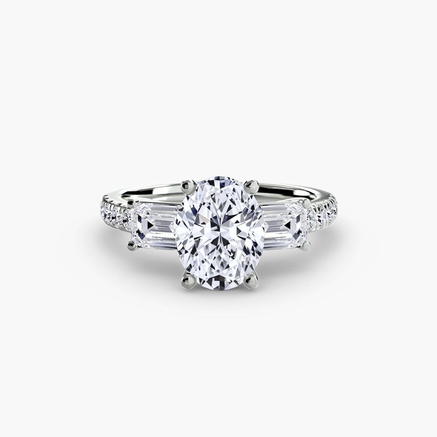 three-stone ring with pavé band 4 ag & co jewellery