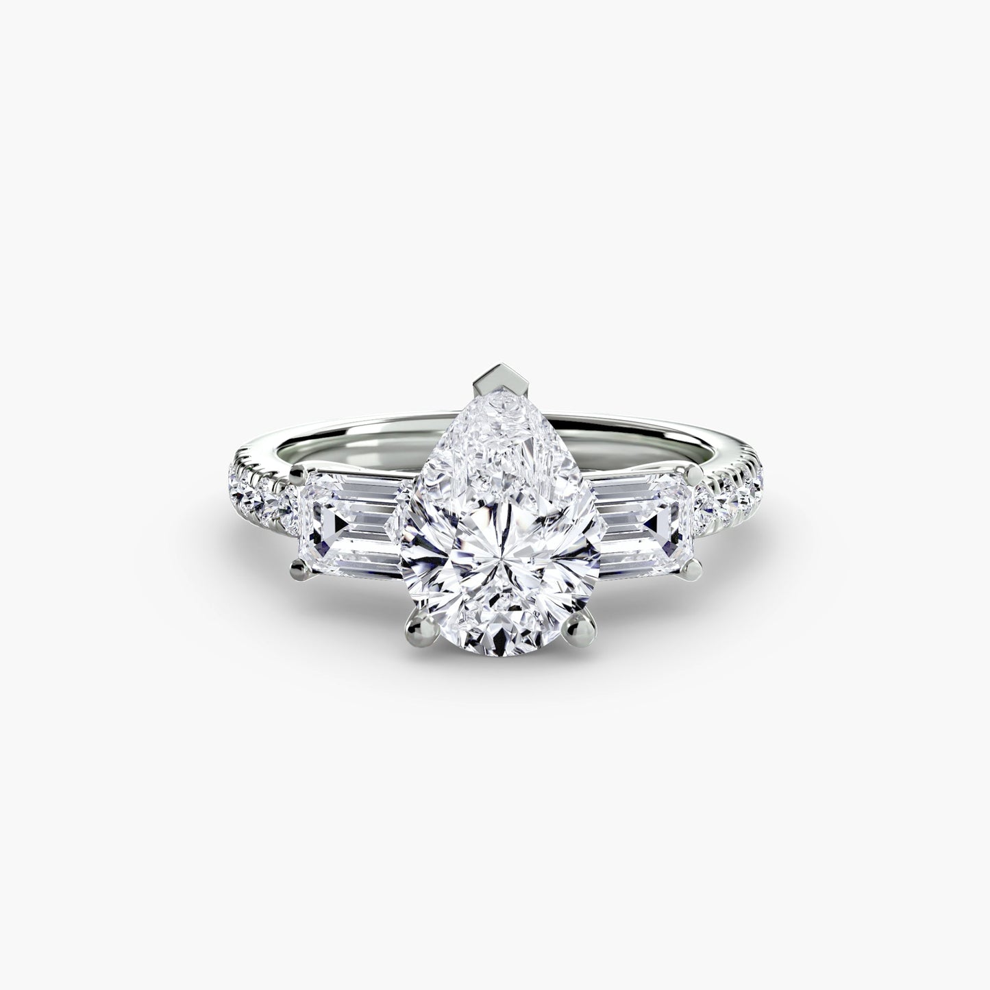 three-stone ring with pavé band 4 ag & co jewellery