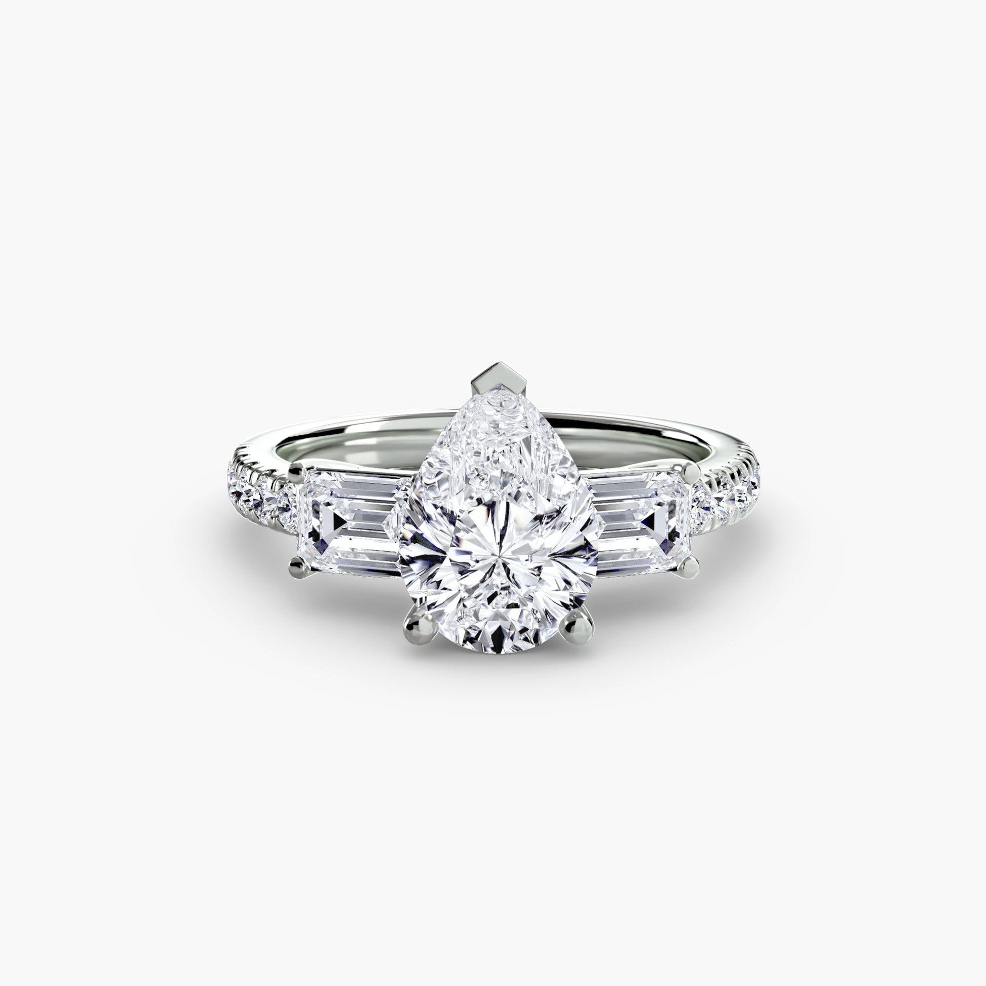 Three-Stone Ring with Pavé Band 4 AG & CO Jewellery
