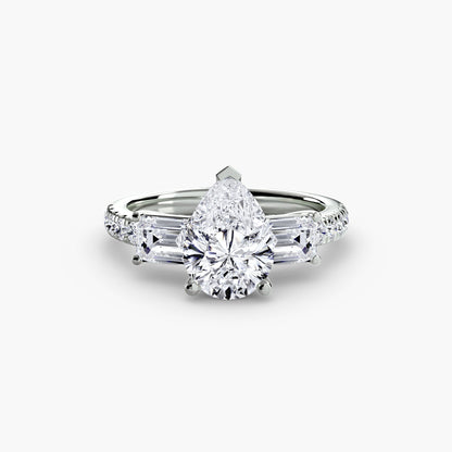 Three-Stone Ring with Pavé Band 4 AG & CO Jewellery