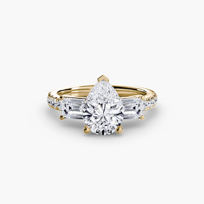 Three-Stone Ring with Pavé Band 4 AG & CO Jewellery