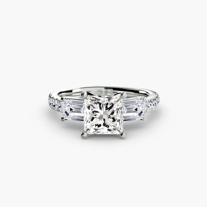 Three-Stone Ring with Pavé Band 4 AG & CO Jewellery