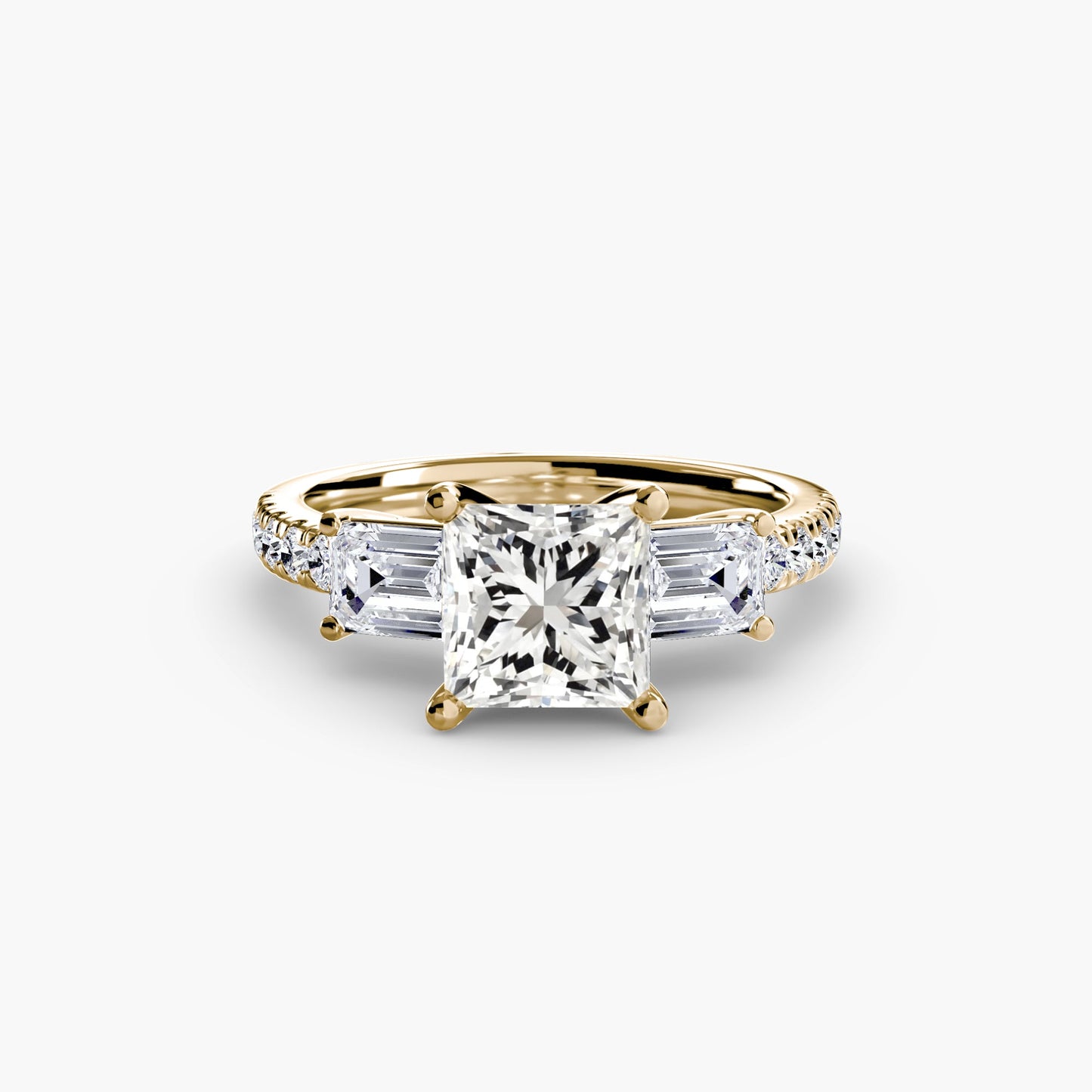 three-stone ring with pavé band 4 ag & co jewellery