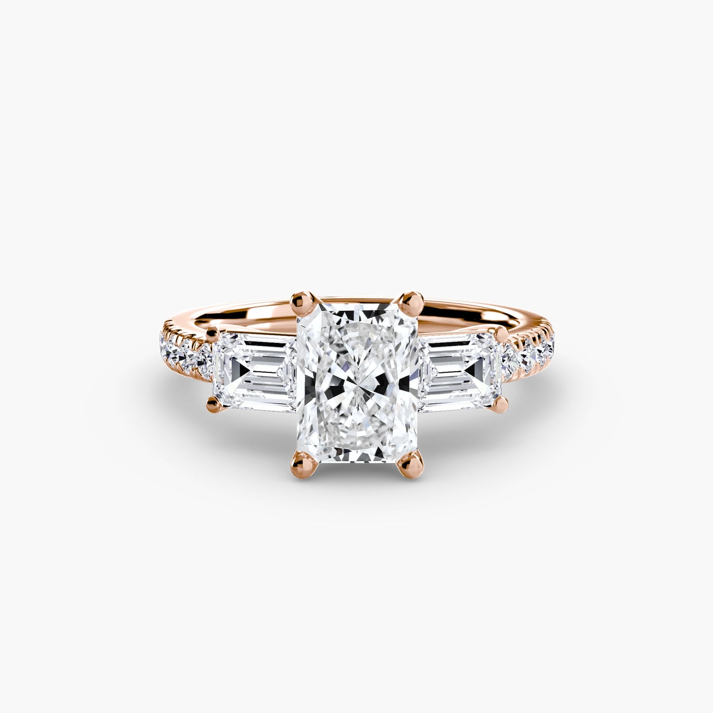 three-stone ring with pavé band 4 ag & co jewellery