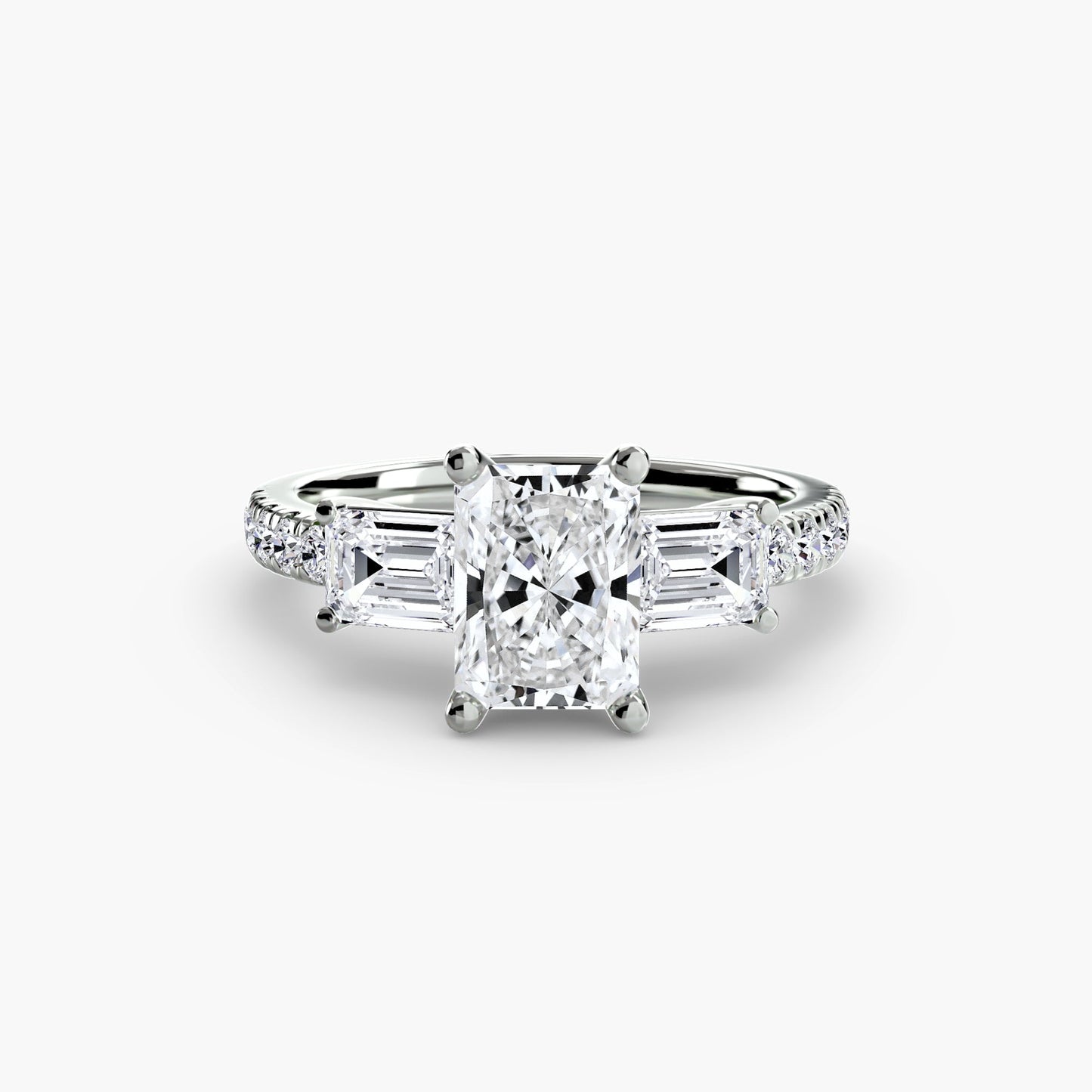 three-stone ring with pavé band 4 ag & co jewellery