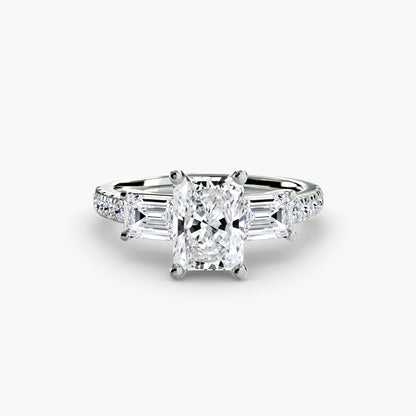 Three-Stone Ring with Pavé Band 4 AG & CO Jewellery